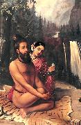 Raja Ravi Varma Vishwamitra and Menaka France oil painting artist